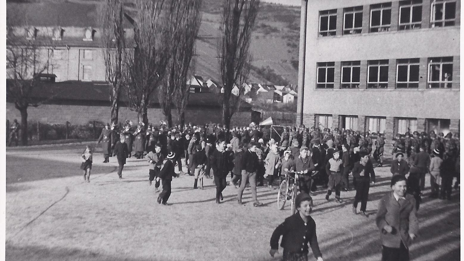 School yard around 1960